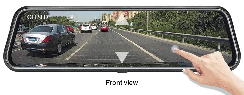 10 Inch Mirror Camera for Car Touch Screen Video Recorder Rearview mirror Dash Cam Front and Rear Camera Mirror DVR Black Box - Evallys.com