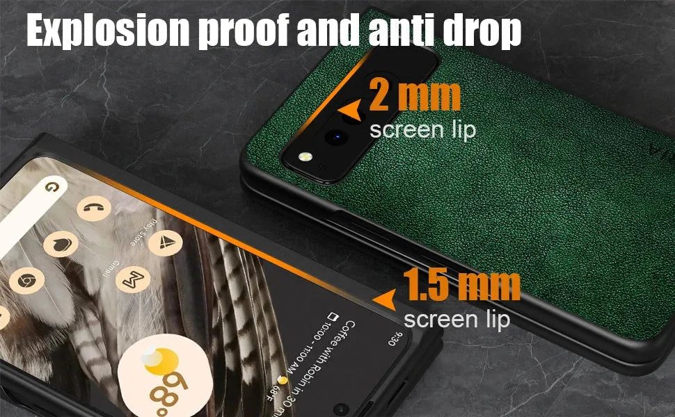PU Leather Case for Google Pixel Fold 5G simply Business style Hard PC with PU 2in1 material - Evallys.com