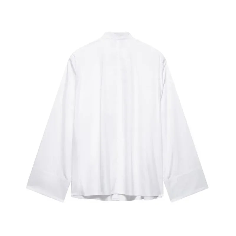 HipSeam Embroidery Shirt – Elegant Women’s Casual Long Sleeve Blouse - Evallys.com