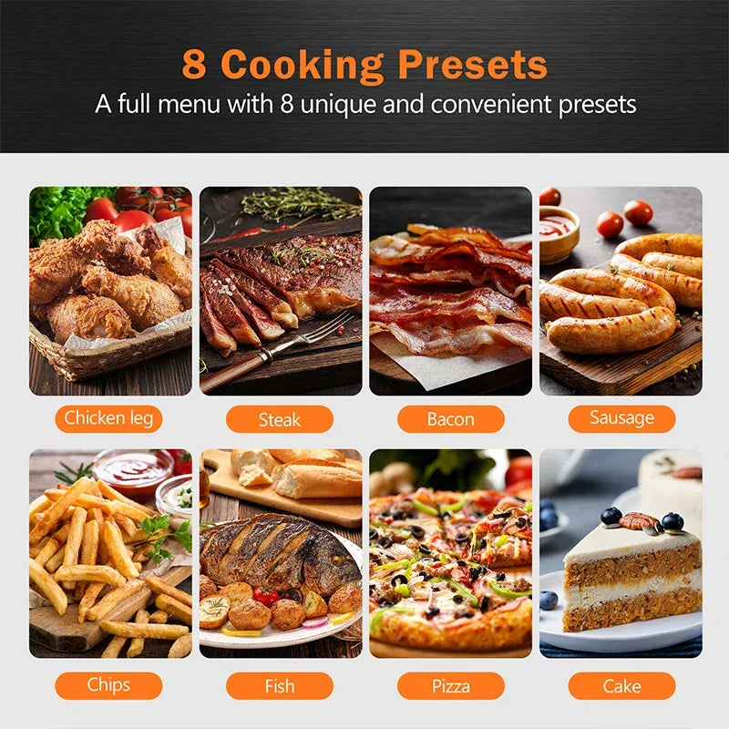 CROWNFUL Air Fryer 7L Touch-screen Display Air Fryer Oven with 8 Cooking Programs Oilless Electric Cooker and Nonstick Basket - Evallys.com