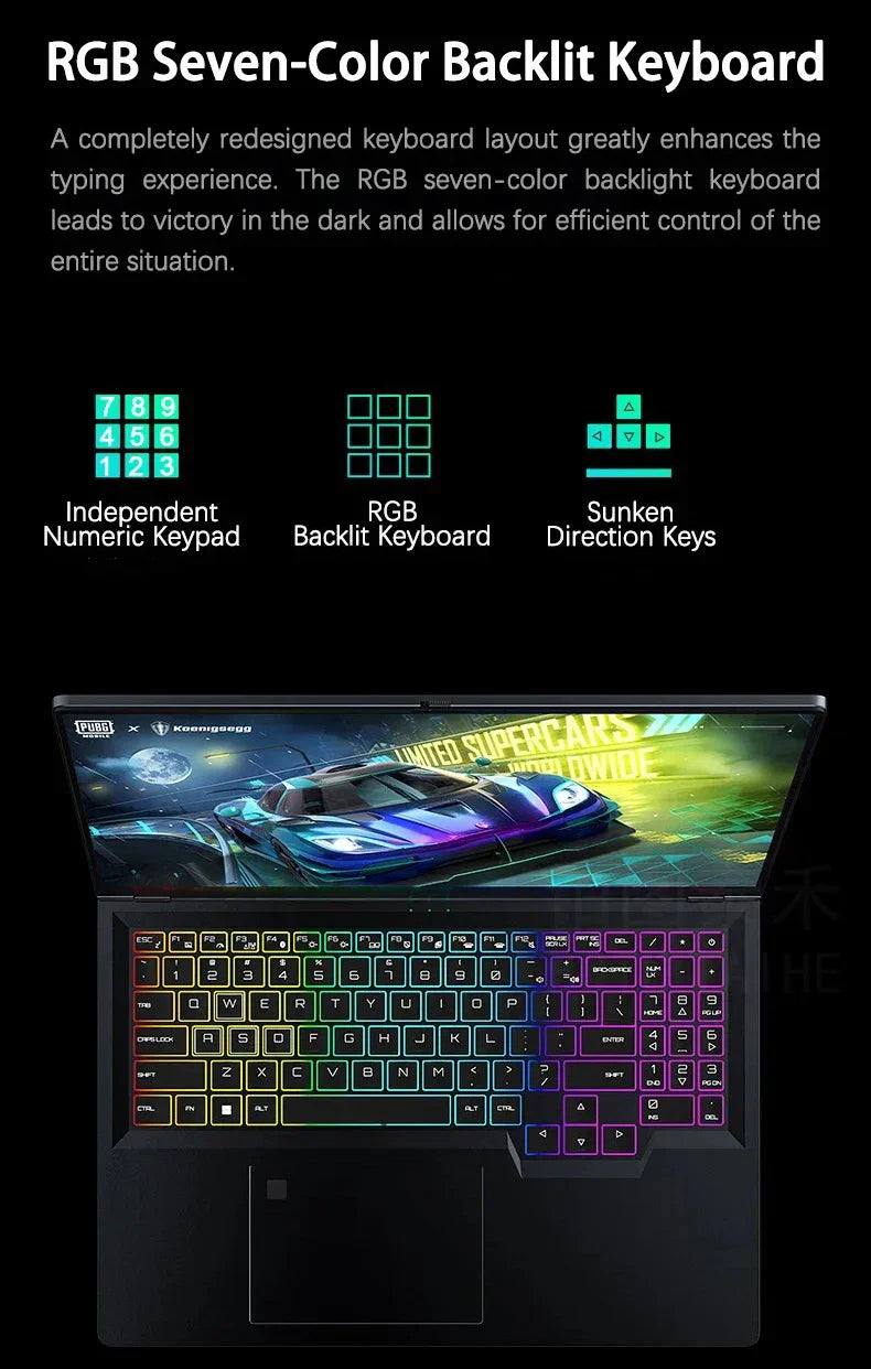 CRELANDER Laptop Gamer 16 Inch Intel Core i9 Processor 2.5k IPS Screen 165Hz RTX 3060 6G RAM 64GB 4TB SSD Notebook Gaming Laptop - Evallys.com