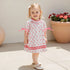 Toddler Girl Birthday Dress with Puff Sleeves and Embroidered Letters Smocked Summer Party Dress for Baby Girls - Evallys.com