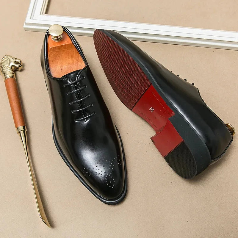Luxury Men’s Leather Oxford Shoes – Formal Wedding & Office Footwear - Evallys.com