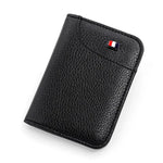 Portable Slim Soft Wallet PU Leather Mini Credit Card Wallet Purse Card Holders for Men Wallet Thin Small Short Wallets - Evallys.com