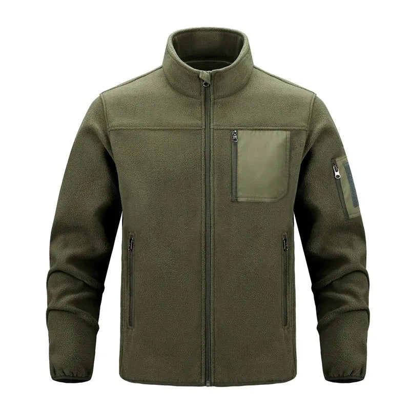 Winter Men Polartec Warm Jackets Casual Man Fleece Lined Windbreaker Coats Men Soft Shell Stand Collar Tactical Hiking Jackets - Evallys.com