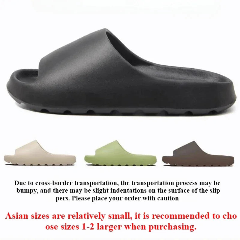 Men’s Cloud Slides – Thick Sole EVA Sandals for Summer Beach & Home - Evallys.com