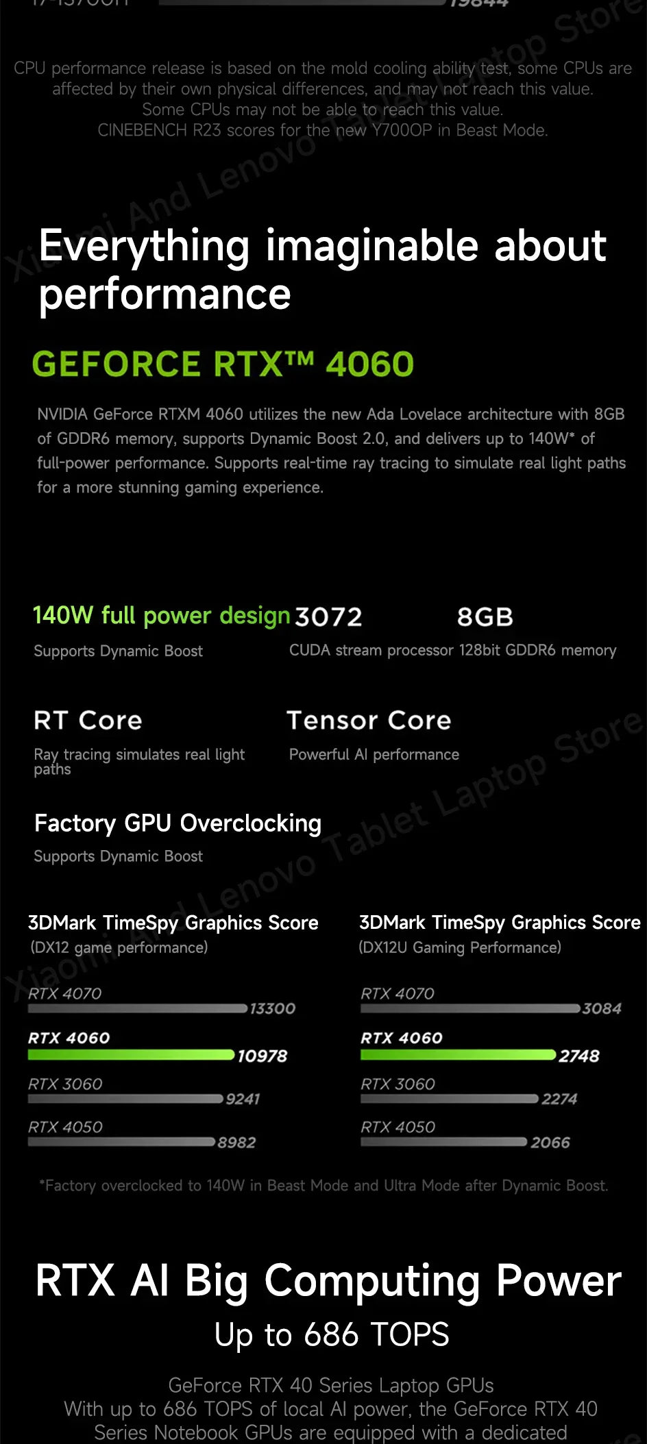 Lenovo Gaming laptop LEGION Y7000P 2024 notebook 16“ 2.5K 165HZ Screen i7-14650HX/14700HX 16G/32G RTX4060/RTX4070 computer PC - Evallys.com