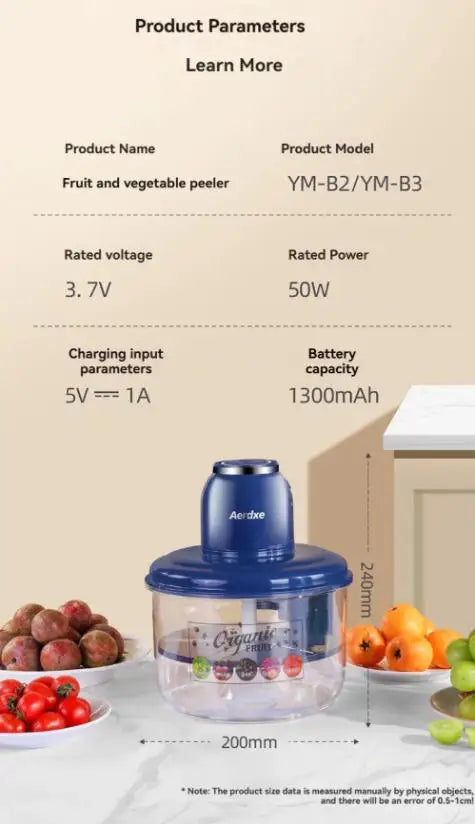 Automatic Fruit Peeler Machine Wireless Portable  Grape/Apple/ Garlic/plum/Peach Peeler for Home, Fast & Easy Kitchen Gadget