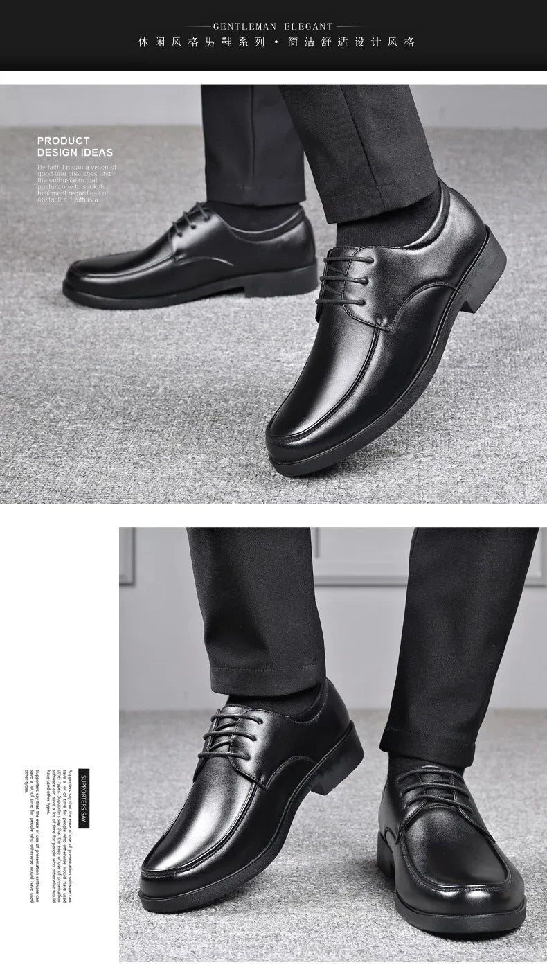 Mens Dress Shoes Men's Formal Original Leather Italian Skin Shoes for Men Elegant Casual Business Luxury Social Male Shoe - Evallys.com