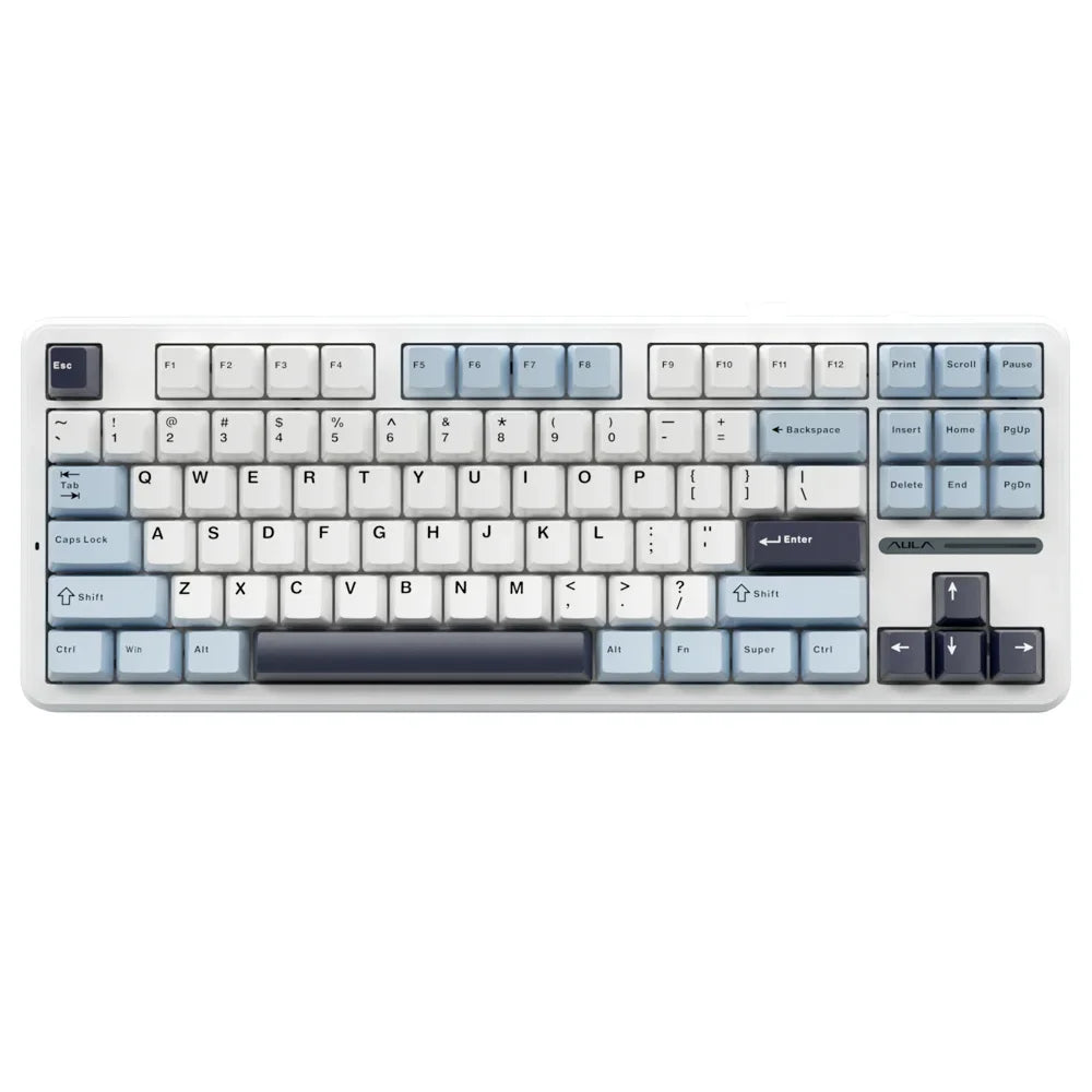 AULA F87 Pro Mechanical Keyboard 3 Mode 2.4G/USB/Bluetooth Tri Mode Wireless Gaming Keyboard 87 Key Hotswap RGB Gasket Keyboard - Evallys.com