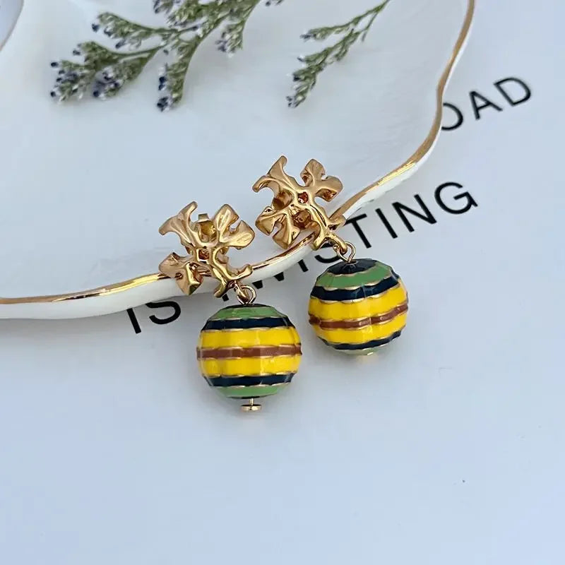 Vintage Flower Spherical Stud Earrings, Niche Tassel Girl Earrings, High-end Anti-allergy Earrings for Women 2025 Fashion New - Evallys.com
