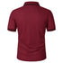 New Men's Short Sleeve Polo Shirts Solid Color Casual T-shirt Summer Trendy Breathable Loose Basic Splice Top Pockets Men Shirts - Evallys.com