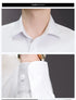 New Plus Size Men Solid Color Business Shirt Fashion Classic Basic Casual Slim White Long Sleeve Shirt Brand Clothes - Evallys.com