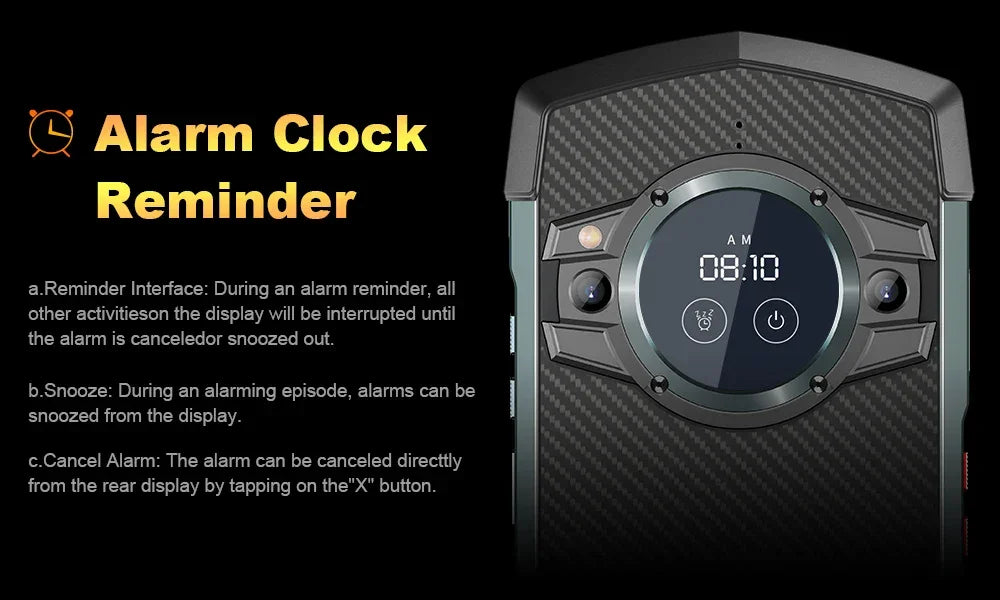 Unihertz Tick Tock 5G Rugged Smartphone Android 128GB 48MP Camera Cellphone 6000mAh Phone with Dual-Screen IP 68 Waterproof - Evallys.com