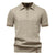 AIOPESON Men's Solid Color Sport Zipper Polo Shirt Athletic Social Polo Shirts for Men Office Slim Fit Polo - Evallys.com