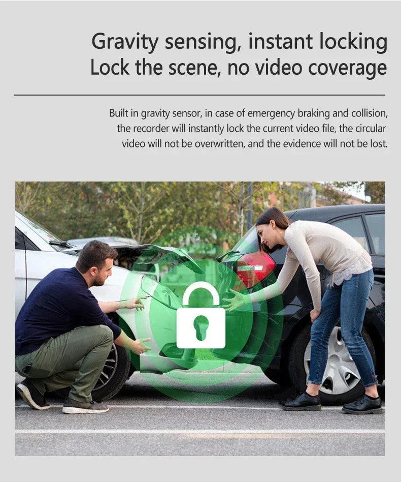 10 Inch Mirror Camera for Car Touch Screen Video Recorder Rearview Mirror Dash Cam Front and Rear Camera Mirror DVR Black Box - Evallys.com