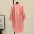 Elegant Cotton Linen Women’s Mid-Length Shirt – Casual Commuter Style - Evallys.com