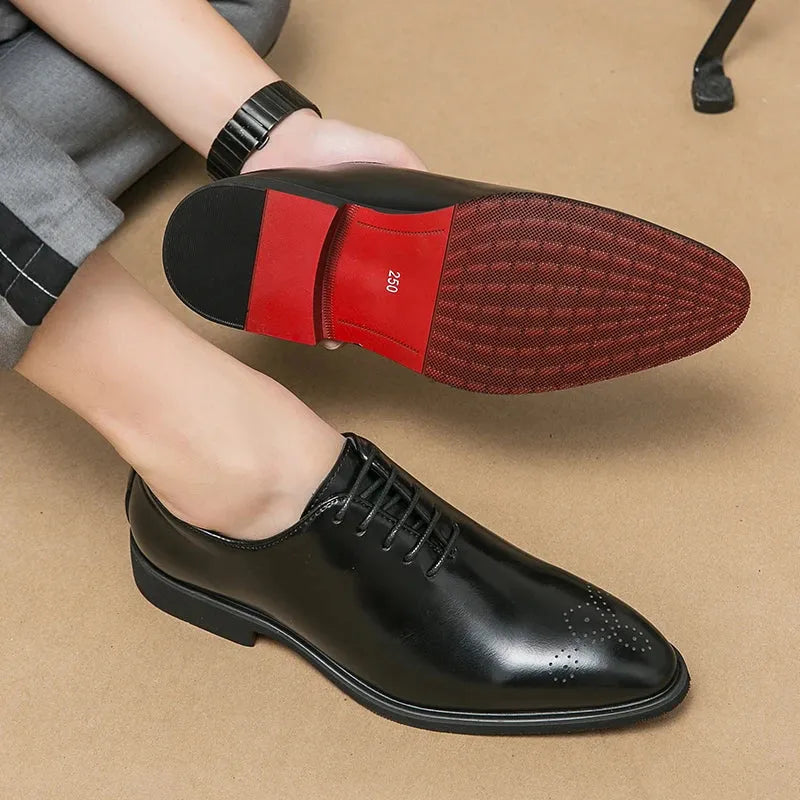 Luxury Men’s Leather Oxford Shoes – Formal Wedding & Office Footwear - Evallys.com