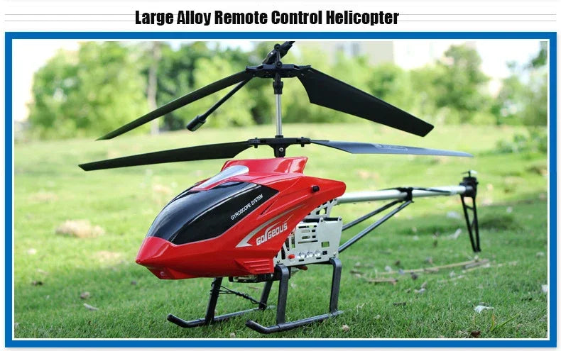 Rc Helicopter With Remote Control Extra Durable Big Plane Toy For Kids Drone Model Outdoor 3.5CH 80cm Aircraft Large Helicoptero - Evallys.com