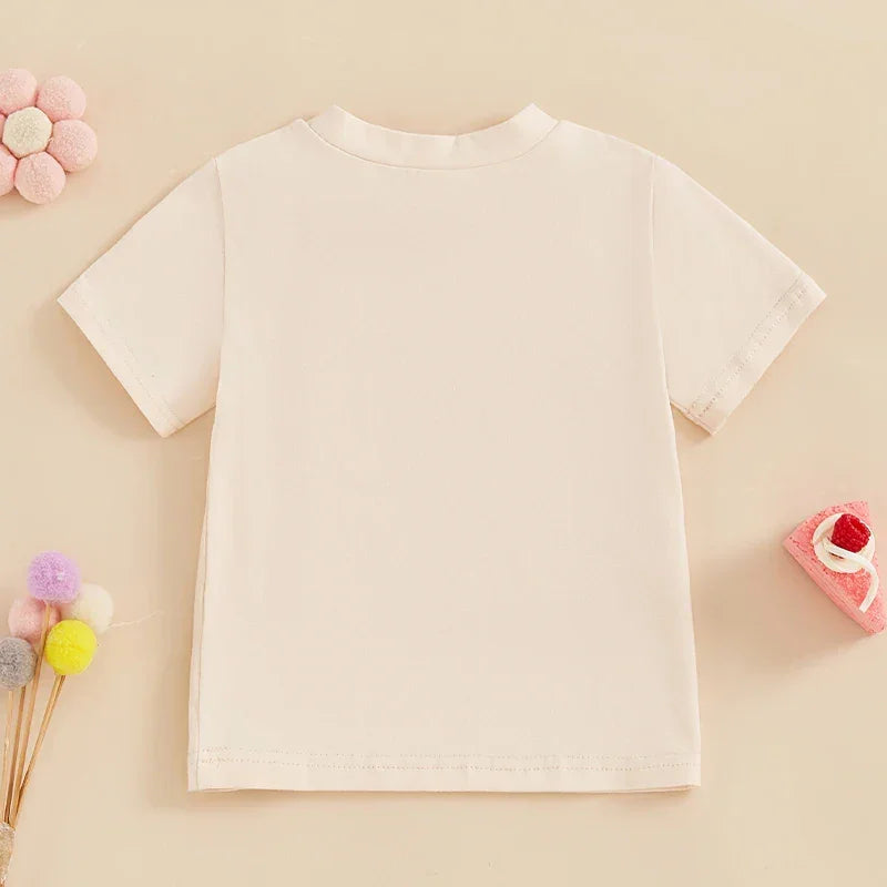 Kids Summer T-Shirts with Fun Animal Print and Short Sleeves Crew Neck Toddler Tops for Boys and Girls - Evallys.com