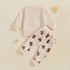 Adorable Toddler Girls Winter Outfits Floral Print Hoodie and Leggings Set Baby Warm 2 Piece Clothing Ensemble - Evallys.com