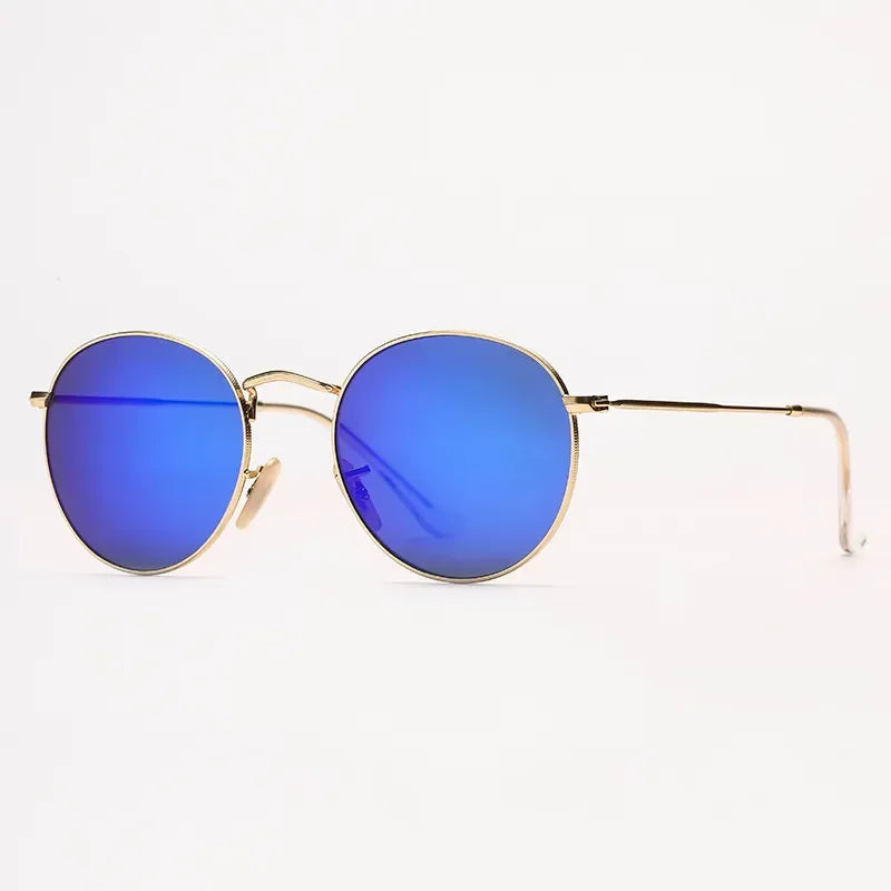 Fashion Sunglasses Men Women Eyeglasses Goggles Eyewear Shades Top Quality Round Metal Glass Lenses UV400 Sun Glasses - Evallys.com