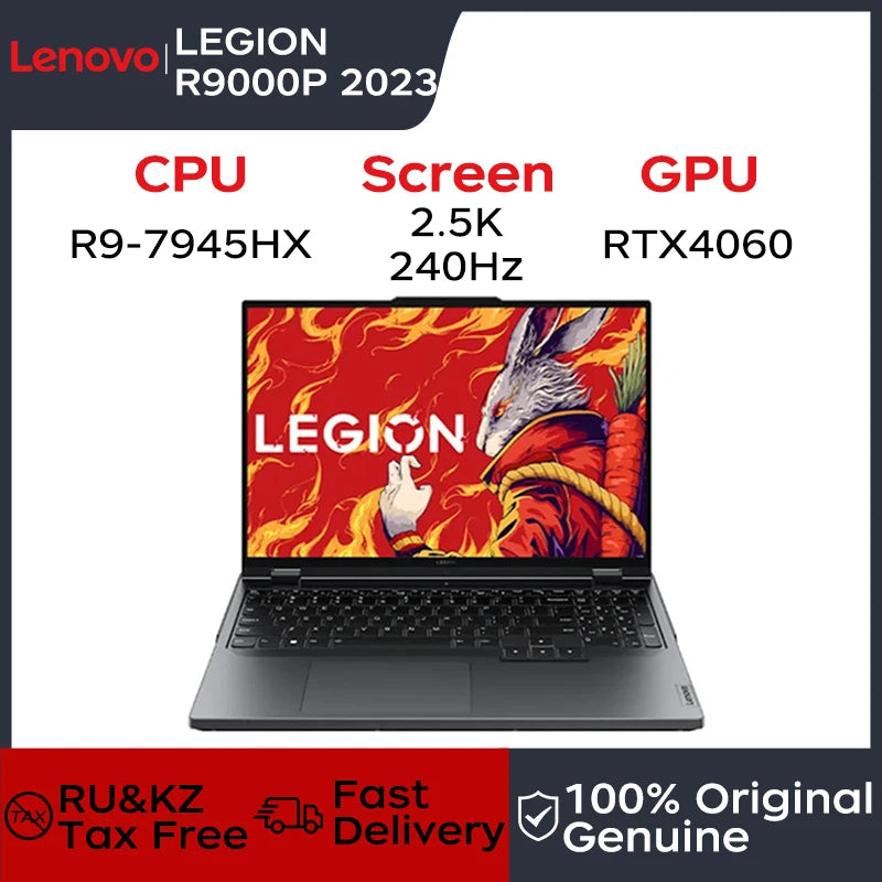 Lenovo Legion R9000P Gaming Laptop (Legion Pro 5) 16“2.5K 240Hz AMD Ryzen9-7945HX 16G/32G RAM 1T/2TB SSD Notebook Computer PC - Evallys.com # #