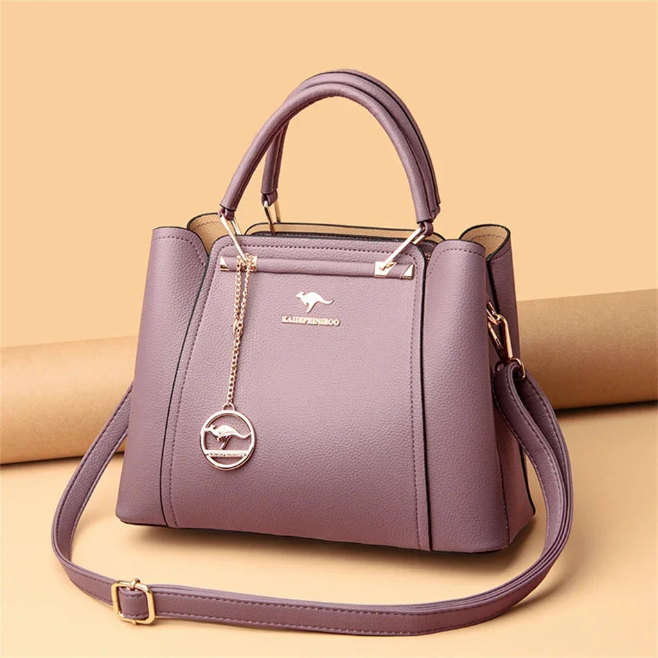 2024 Luxury Women Designer 3 Layers Shoulder Crossbody Sac Ladies Large Capacity Leather Handbags Shopper Brand Messenger Totes - Evallys.com