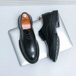 Mens Oxford White Leather Shoes Whole Luxury Formal Business Wedding Dress Shoes for men Thick bottom Casual Original Moccasins - Evallys.com