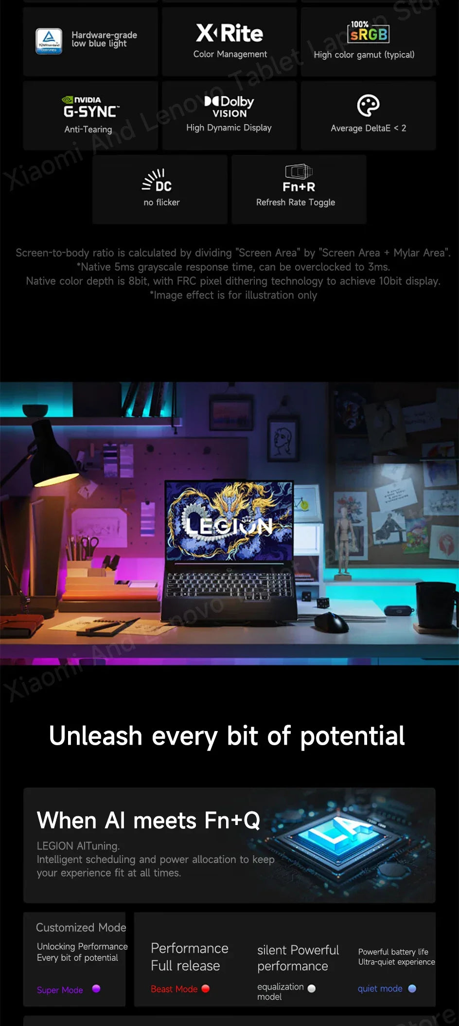 Lenovo Gaming laptop LEGION Y7000P 2024 notebook 16“ 2.5K 165HZ Screen i7-14650HX/14700HX 16G/32G RTX4060/RTX4070 computer PC - Evallys.com