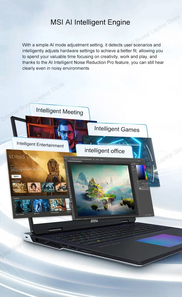 2024 MSI Titan 18 Ultra Gaming Laptop 18 Inch UHD 4K Mini LED 120Hz IPS Screen Notebook i9-14900HX 64GB 2TB RTX4080 Netbook PC - Evallys.com