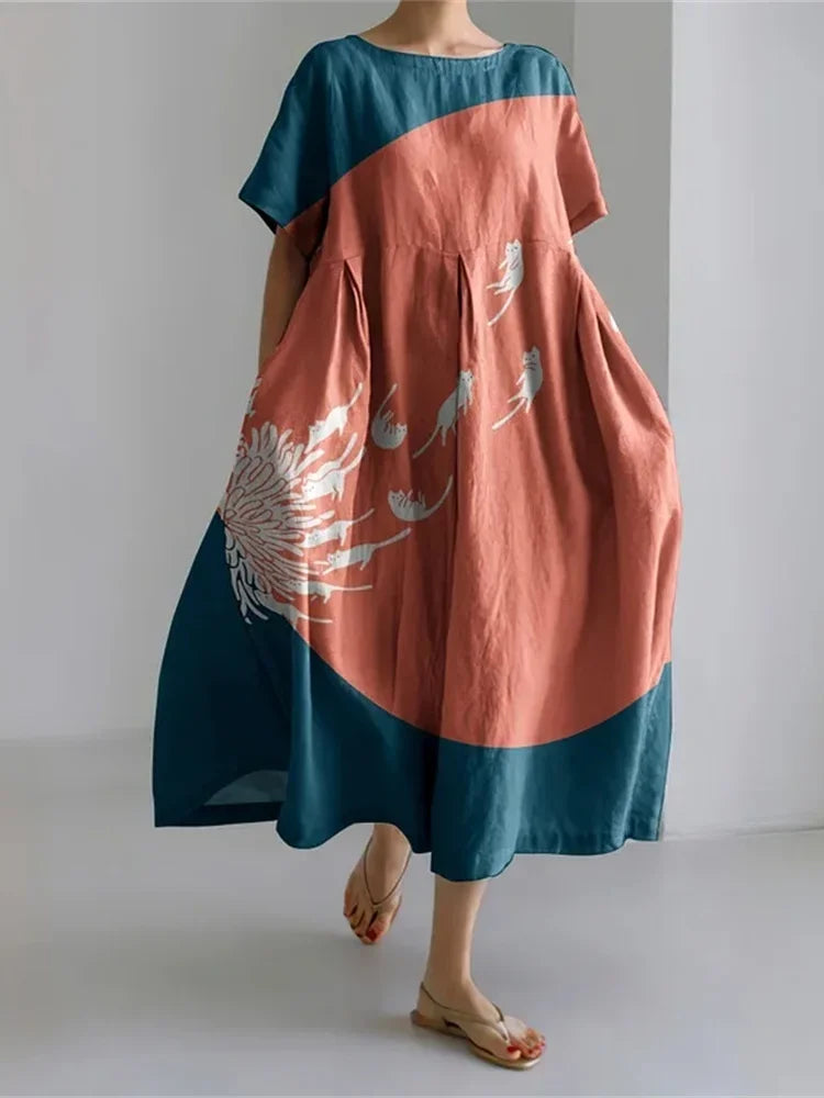 3D Printed Women’s Crew Neck Dress – Harajuku Street Party Wear - Evallys.com