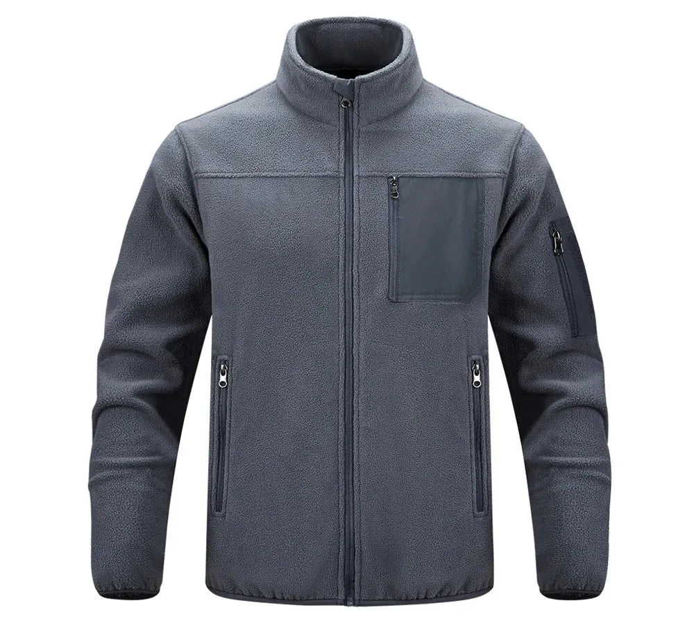 Winter Men Polartec Warm Jackets Casual Man Fleece Lined Windbreaker Coats Men Soft Shell Stand Collar Tactical Hiking Jackets - Evallys.com
