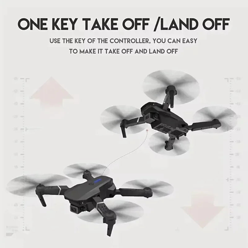 2024 E88Pro RC Drone 4K Professinal With 3 Battery 1080P Wide Angle HD Camera Foldable Helicopter WIFI FPV Height Hold Gift Toy - Evallys.com