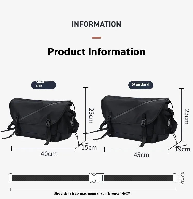 Men’s Nylon Shoulder Bag – Japanese Style Laptop Sling & Messenger Bag - Evallys.com