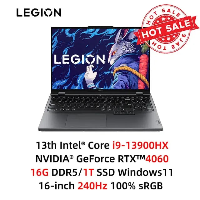 New Lenovo Legion Y9000P Gaming Laptop 13th Intel i9-13900HX/i5-13500HX /32G/1T SSD/NVIDIA RTX 4090/4080 240Hz 16inch Notebook - Evallys.com