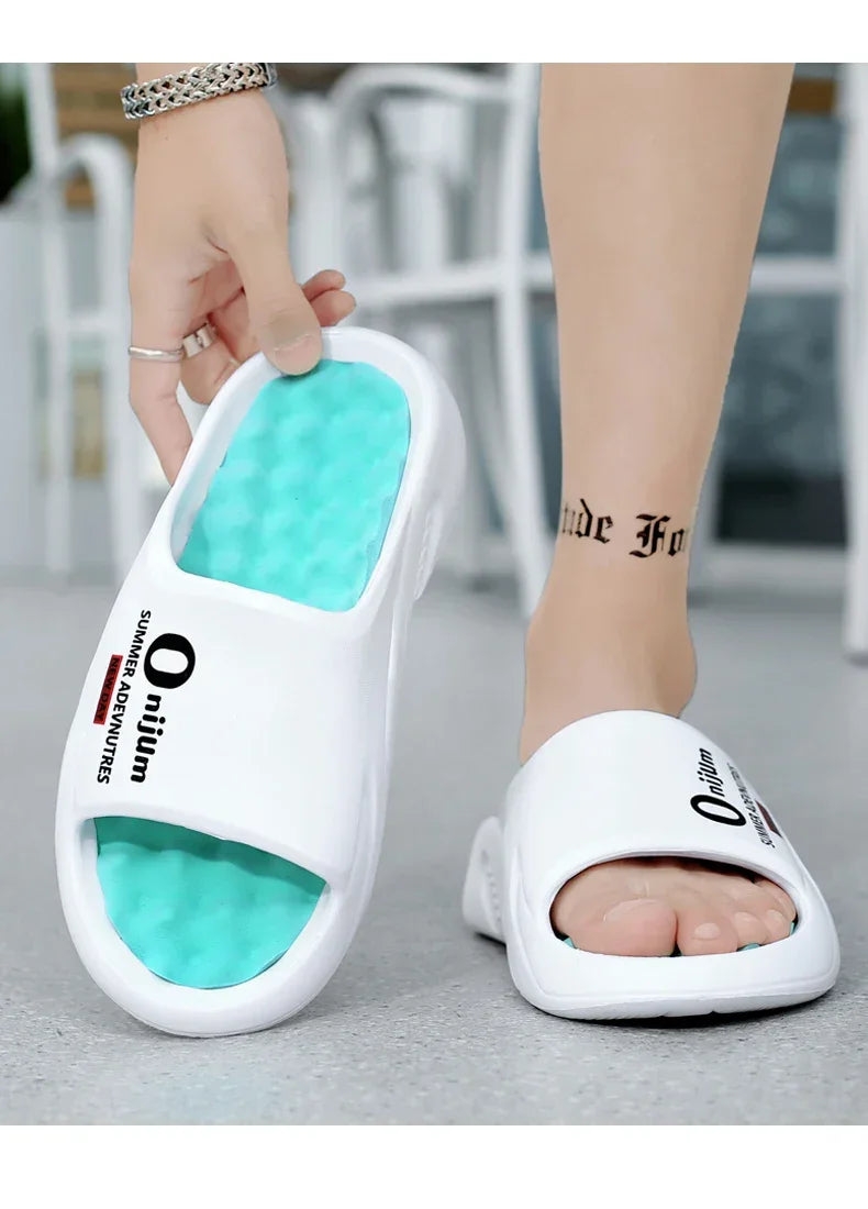 2024 Men’s Massage Slippers – Comfortable EVA Slides for Indoor & Outdoor - Evallys.com