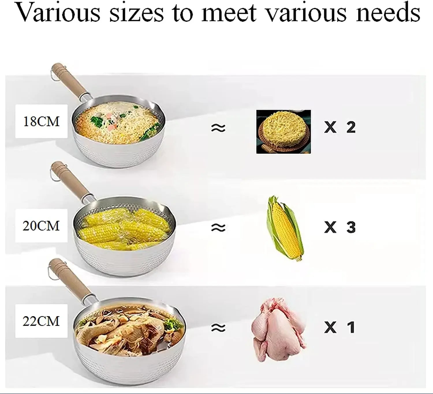 Stainless Steel Saucepan with Lid Solid wood handle with hook Multipurpose Sauce Pan with Pour Spouts, Sauce Pot, Cooking Pot - Evallys.com