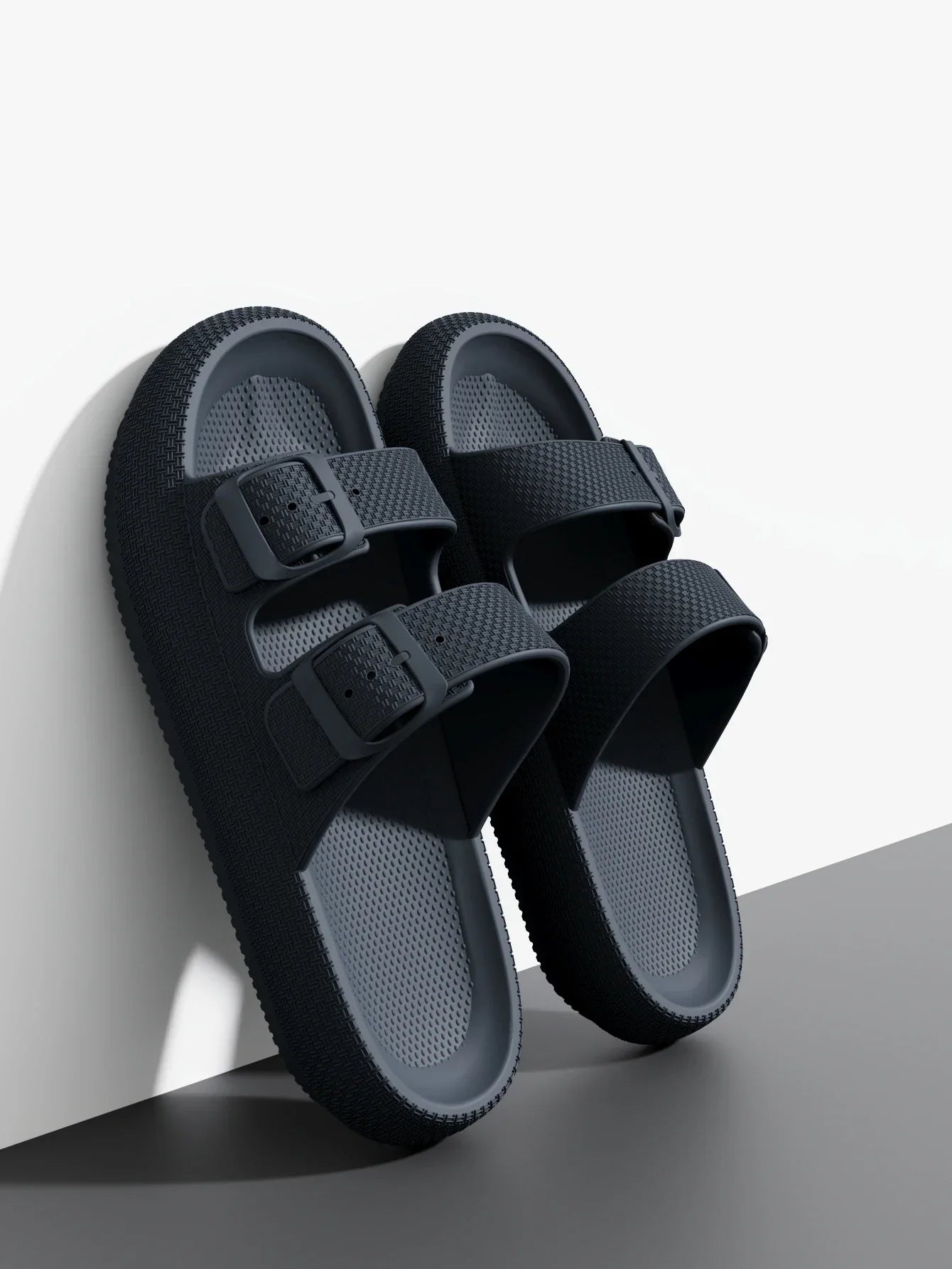 2025 Men’s Thick Sole Slippers – Non-Slip Shower & Indoor Sandals - Evallys.com