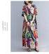 Vintage Cotton Summer Maxi Dress – Harajuku Floral Beachwear - Evallys.com