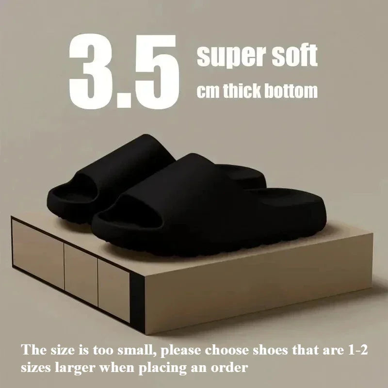 Men’s Cloud Slides – Thick Sole EVA Sandals for Summer Beach & Home - Evallys.com