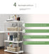 Four-Layer Multi-Functional Storage Rack Bathroom Living Room Organizing Rack Kitchen Bedroom Shelf Plastic Floor-Standing Storage Rack Bathroom Storage Storage Rack