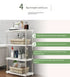 Four-Layer Multi-Functional Storage Rack Bathroom Living Room Organizing Rack Kitchen Bedroom Shelf Plastic Floor-Standing Storage Rack Bathroom Storage Storage Rack