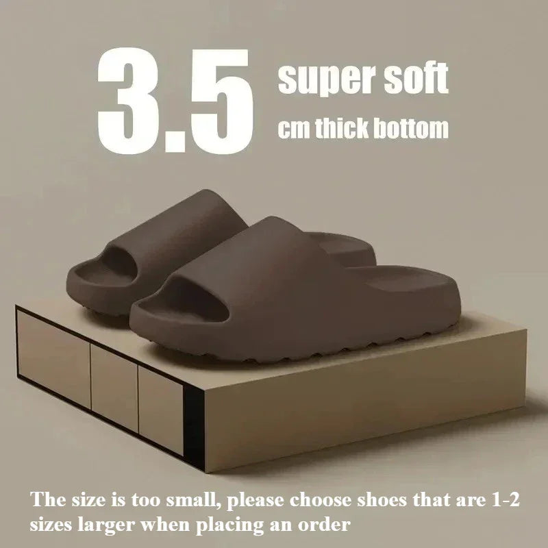 Men’s Cloud Slides – Thick Sole EVA Sandals for Summer Beach & Home - Evallys.com
