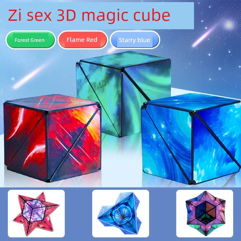 Variety Magnetic Cube Infinite Flip Deformation 3D Geometric Three-Dimensional Thinking Training Kids Educational Toy Boy - Evallys.com