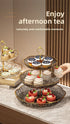 2/3 Tier Fruit Plate Stand Coffee Table Snack Tray Dried Fruit Dessert Plate Bar Counter Display Holder