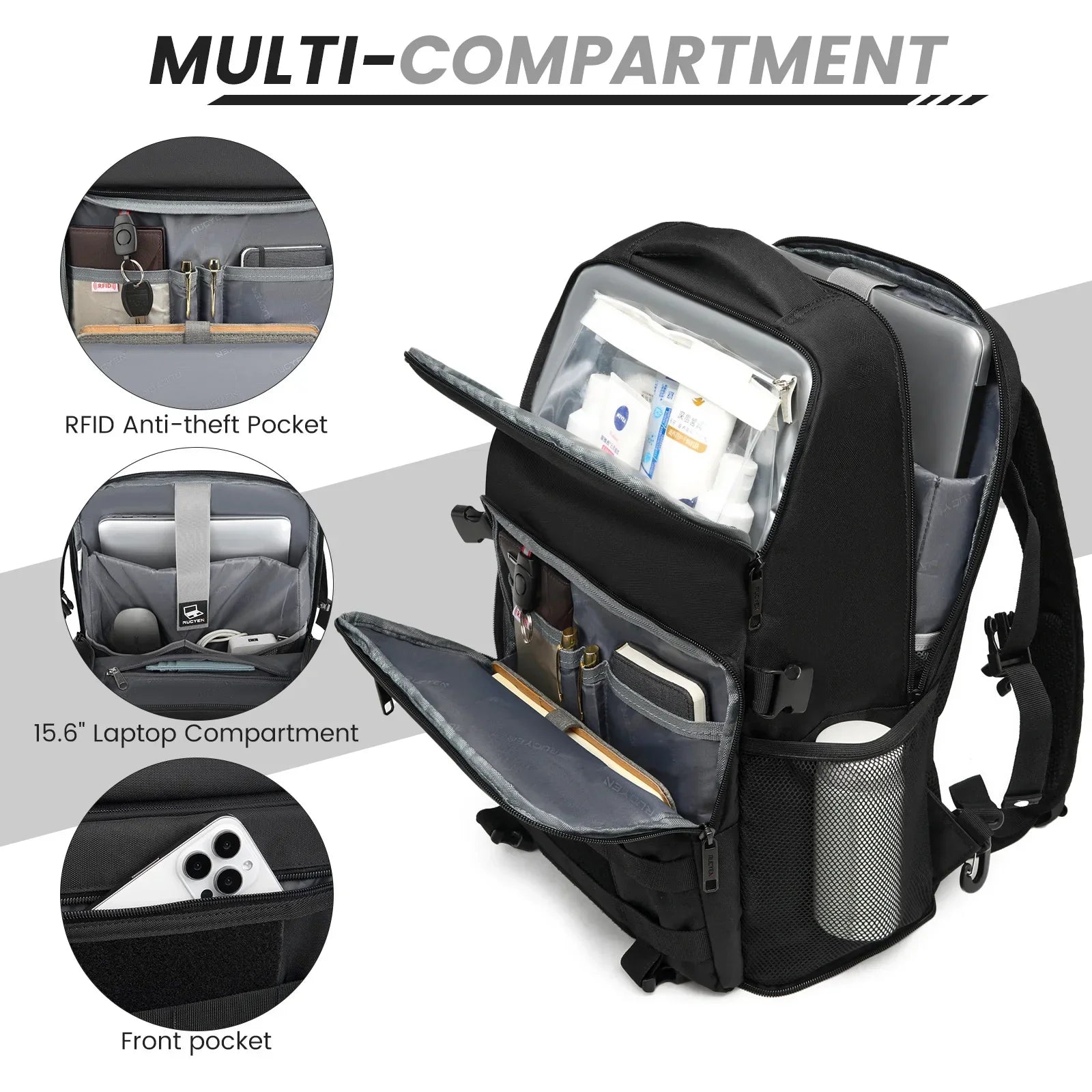 Insulated Laptop Backpack – Waterproof Cooler Bag with Lunch Box Holder - Evallys.com
