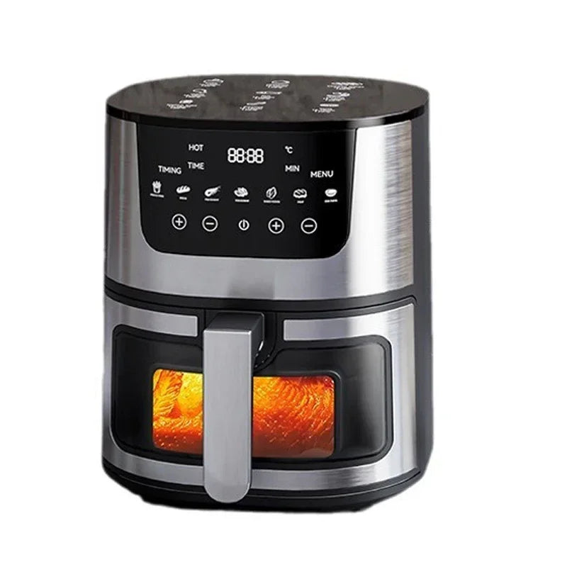 7L Electric Air Fryer Smart Multi-function Hot Convection Oven Deep Fryer Without Oil LED Touch Control 1400W Visible Window - Evallys.com