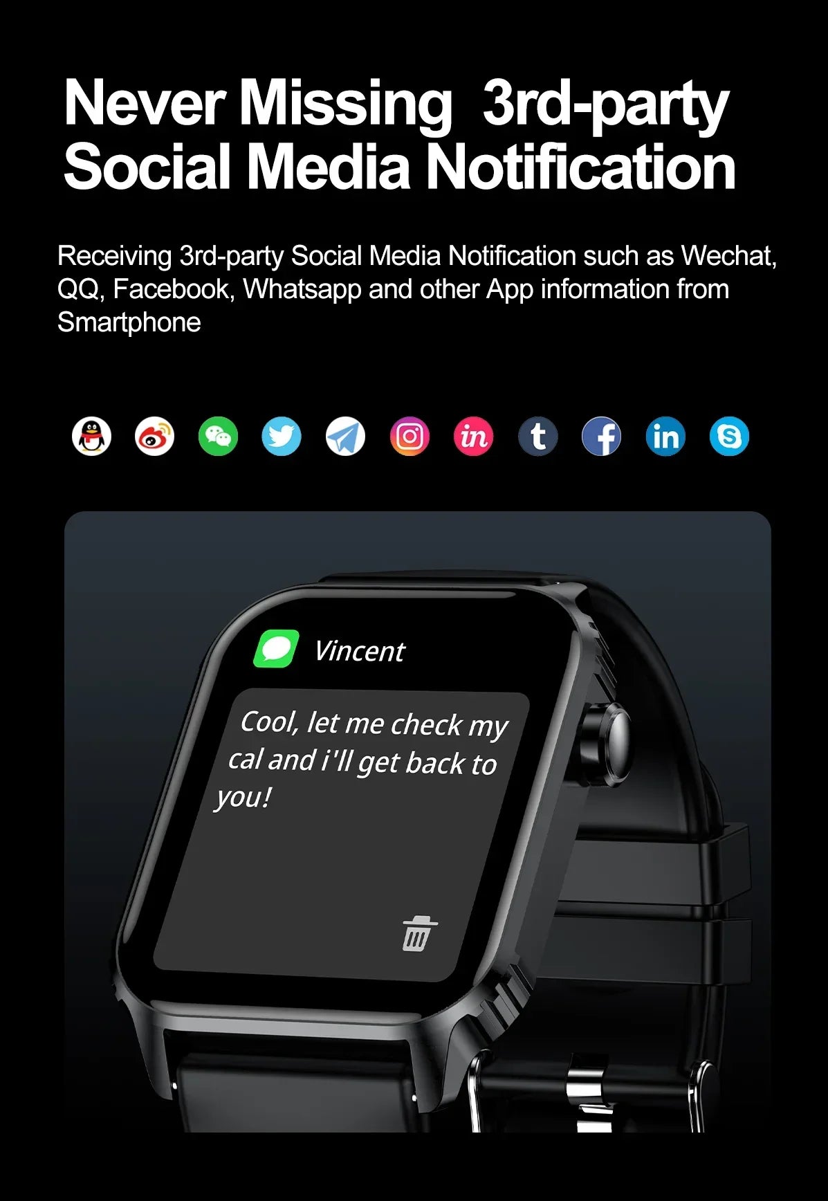 TG08 Smart Watch, 1.85"Smartwatch for Men Women (Answer/Make Call), Fitness Tracker with 100+ Sport Modes, Waterproof Watch. - Evallys.com