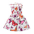 Children Girl Dress Summer Elegant Sling Princess Dresses Flower Print Kids Beach Sundress Casual Cotton Baby Girl Clothing - Evallys.com